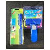 Pet brush and hair trimmer