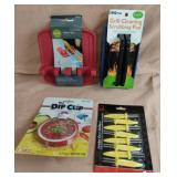 Grill cleaning scrubbing pad, jumbo corn holders,