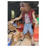 8ft wolf decoration, haunted house, Halloween