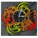 11x11 metal wolf clock