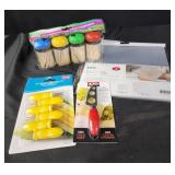 Corn holders,  toothpicks,  cheese knife,
