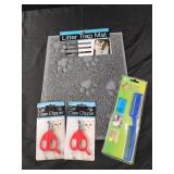 Pet trimmer, cat mat, cat clippers