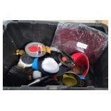 Tote no lid with contents assorted items