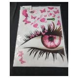Butterfly eye sticker set