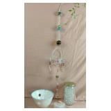 Kay Arnold pottery, clear beads, decorative