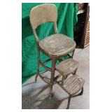 Vintage metal step stool