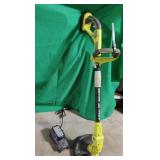 Ryobi 18V weed eater with 2 batteries and a