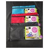 3 large pencil pouches