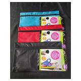 3 large pencil pouches