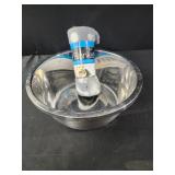 Large 12x4.5 stainless steel bowl and pet blanket