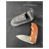 3' pocket knife and sheath