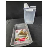 Plastic container with pour spout, good cook 11x7