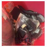 Tote with Contents Miscellaneous Parts, Tools Etc