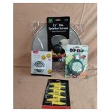 11' splatter screen, cookie cutters, jumbo corn