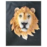 3D lions head resin wall hanging