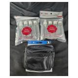 2 packs travel bottles, travel waist pouch