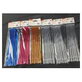 6 packs 6 ct plastic reusable straws