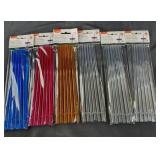 6 packs 6 ct ea reusable plastic straws