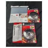 Steamer baskets, cooking thermometer,  microwave