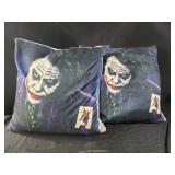 2 15x15 Joker pillows DC comics, Heather Ledger