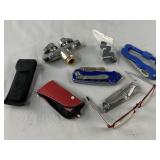 Lot of Knives, Portable Reading Glasses, C