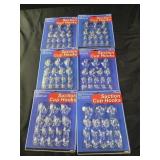 6 packs 17 ct each suction cup hooks