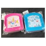 2 sandwich keepers, unicorn and sea life