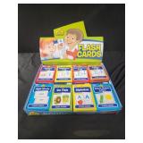 School zone flash cards, 3 packs of each,