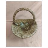 Macky 1977 ceramic basket 7.5 x 9 x 9.5