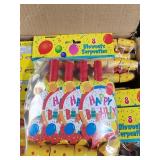 12 packs 8 ct each happy birthday blowouts