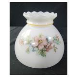 Vintage Hurricane globe floral with Scalloped