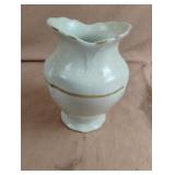 Vintage porcelain vase with gold edge 5.5" tall