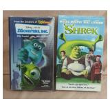 Shrek and Monsters, Inc. VHS tapes