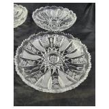 5 American Brilliant Cut Glass Plate High Quality