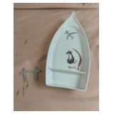 Dachu sushi boat plate and 2 small crosses
