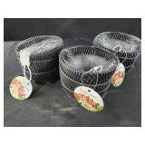 3 packs 3 ct each small black plastic Salsa bowls