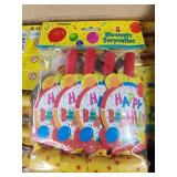 12 packs 8 ct each happy birthday blowouts