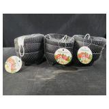 3 packs 3 ct each small black plastic Salsa bowls