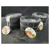 3 packs 3 ct each small black plastic Salsa bowls