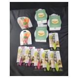 Cheese knives, veggie brushes,  egg muffin dish