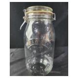 Kilner Round Glass Jar, 10" tall, canning jar.