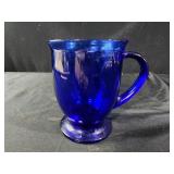 Vintage Anchor Hocking Cobalt Blue Glass Mug, 5"