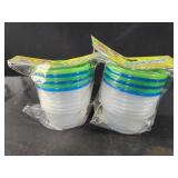 2 packs 6 ct each pack n snack containers 8oz