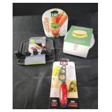 Utensil rest, egg microwave pan, cheese