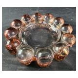 Vintage Glass Pink  Anchor Hocking Ashtray Candy