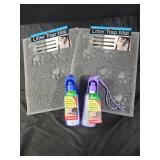 2 litter trap mats and 2 traveling pet water
