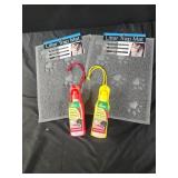 2 litter trap mats and 2 traveling pet water