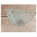 FTD etched leaf crystal vase
