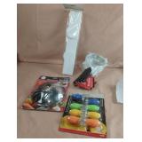 Plastic paper towel holder, strainers, corn