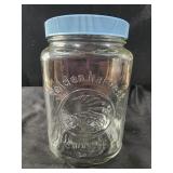 Golden harvest glass canister 7.5"